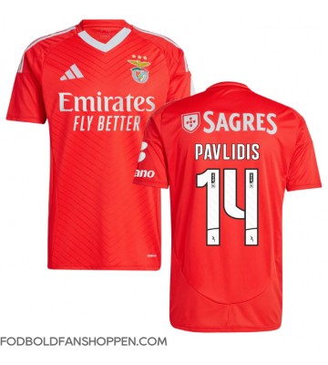 Benfica Vangelis Pavlidis #14 Hjemmebanetrøje 2024-25 Kortærmet